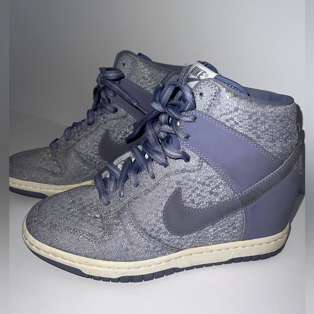 Nike Women’s Dunk Sky Hi Purple Violet Hidden Wedge Sneakers sz 7.5 RARE COLOR